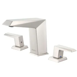 Discount Tropea Modern Widespread Bathroom Faucet in Brushed Nickel 8" Widespread