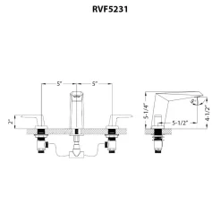 Discount Tropea Modern Widespread Bathroom Faucet in Brushed Nickel 8" Widespread