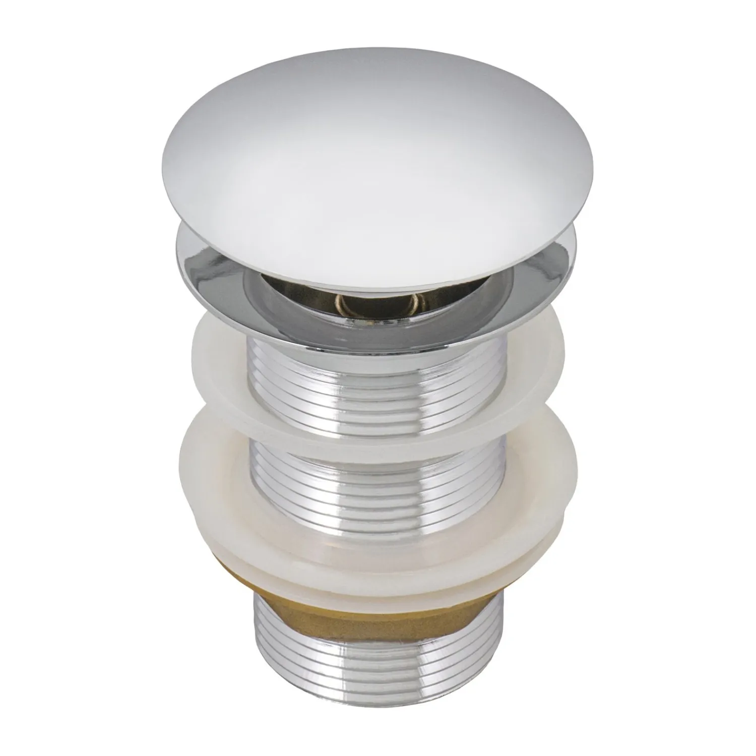 Best Umbrella Style Push Pop-up Drain for Bathroom Sinks without Overflow in Chrome Finish Sink Drains|Overflow Bathroom Sink Drains