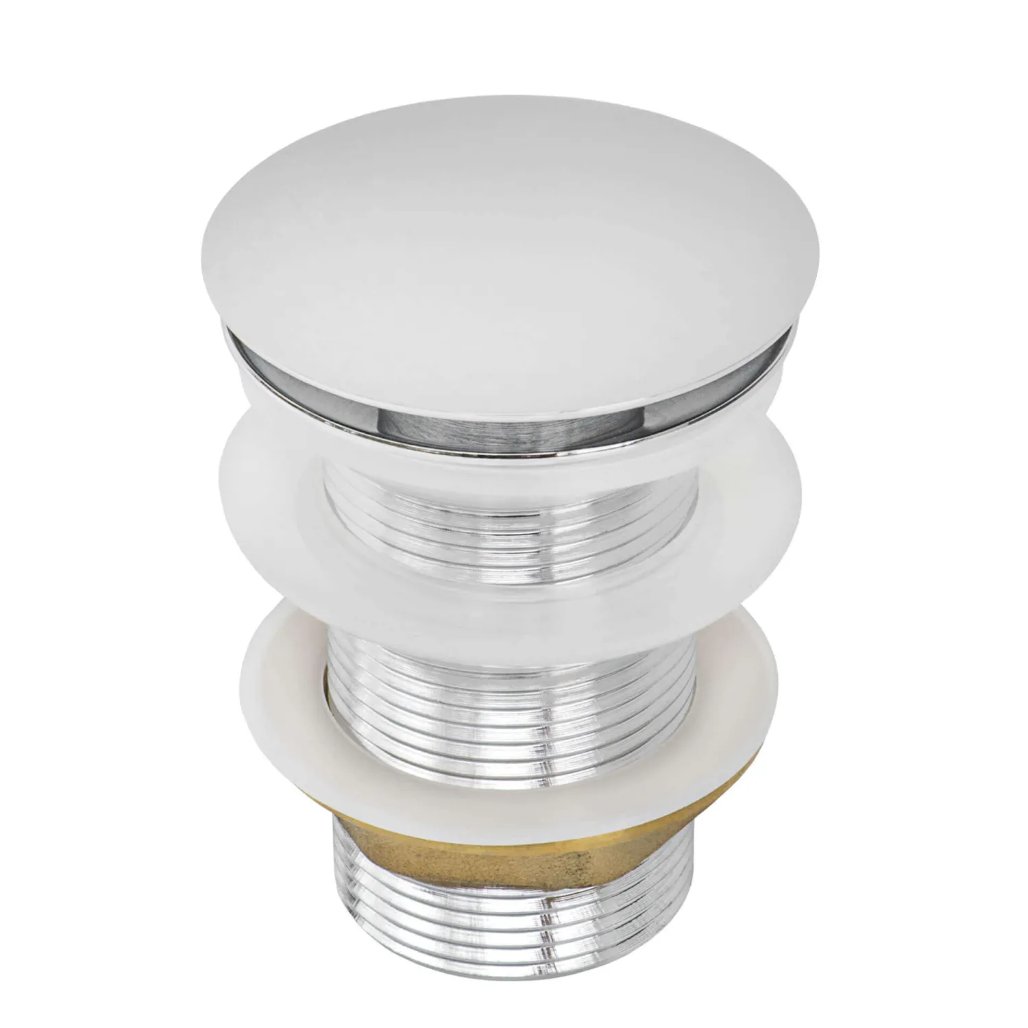 Best Umbrella Style Push Pop-up Drain for Bathroom Sinks without Overflow in Chrome Finish Sink Drains|Overflow Bathroom Sink Drains