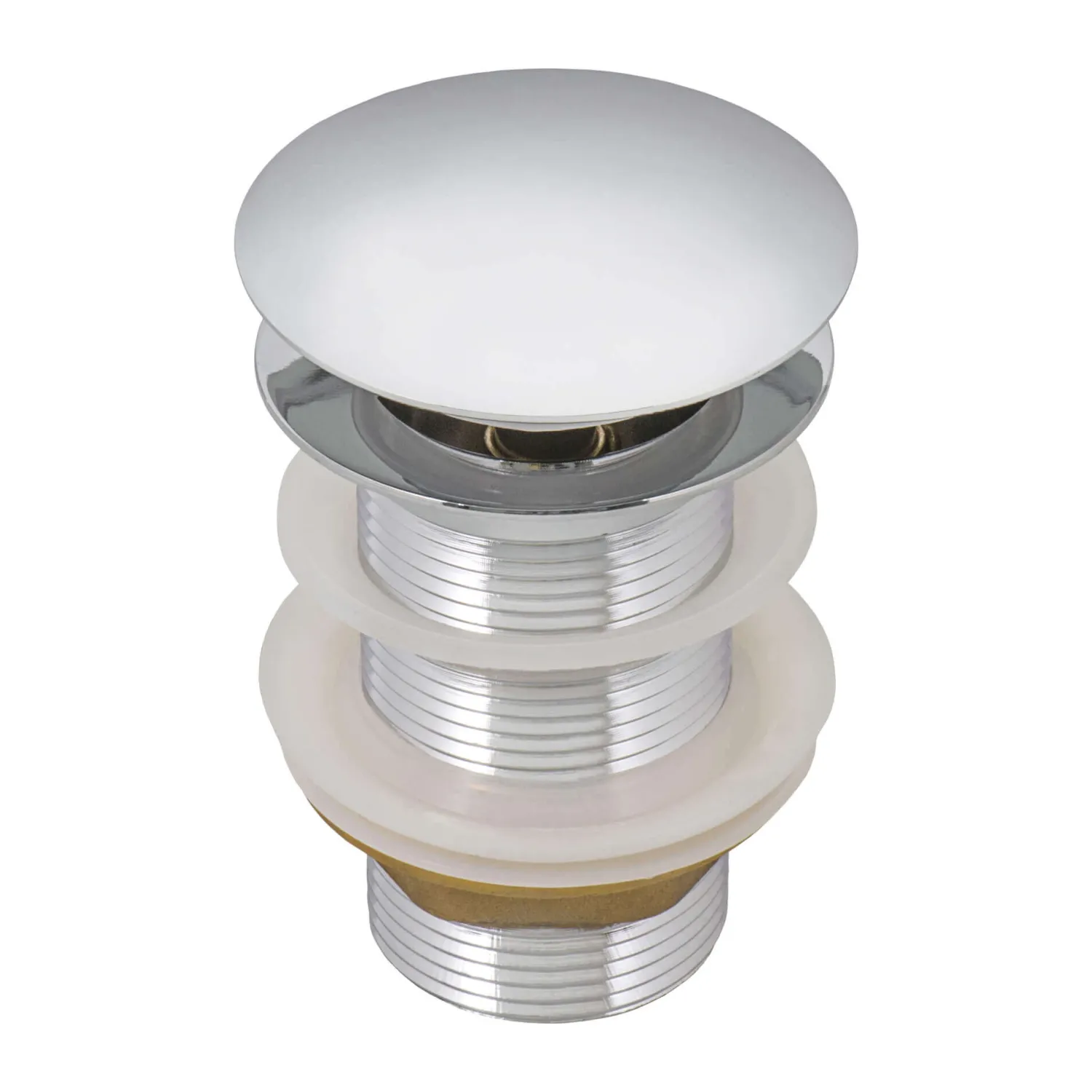 Best Umbrella Style Push Pop-up Drain for Bathroom Sinks without Overflow in Chrome Finish Sink Drains|Overflow Bathroom Sink Drains