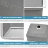 Best 12" Undermount Bar Prep 16 Gauge Stainless Steel Kitchen Sink Stainless Steel Sinks|Single Bowl Sinks