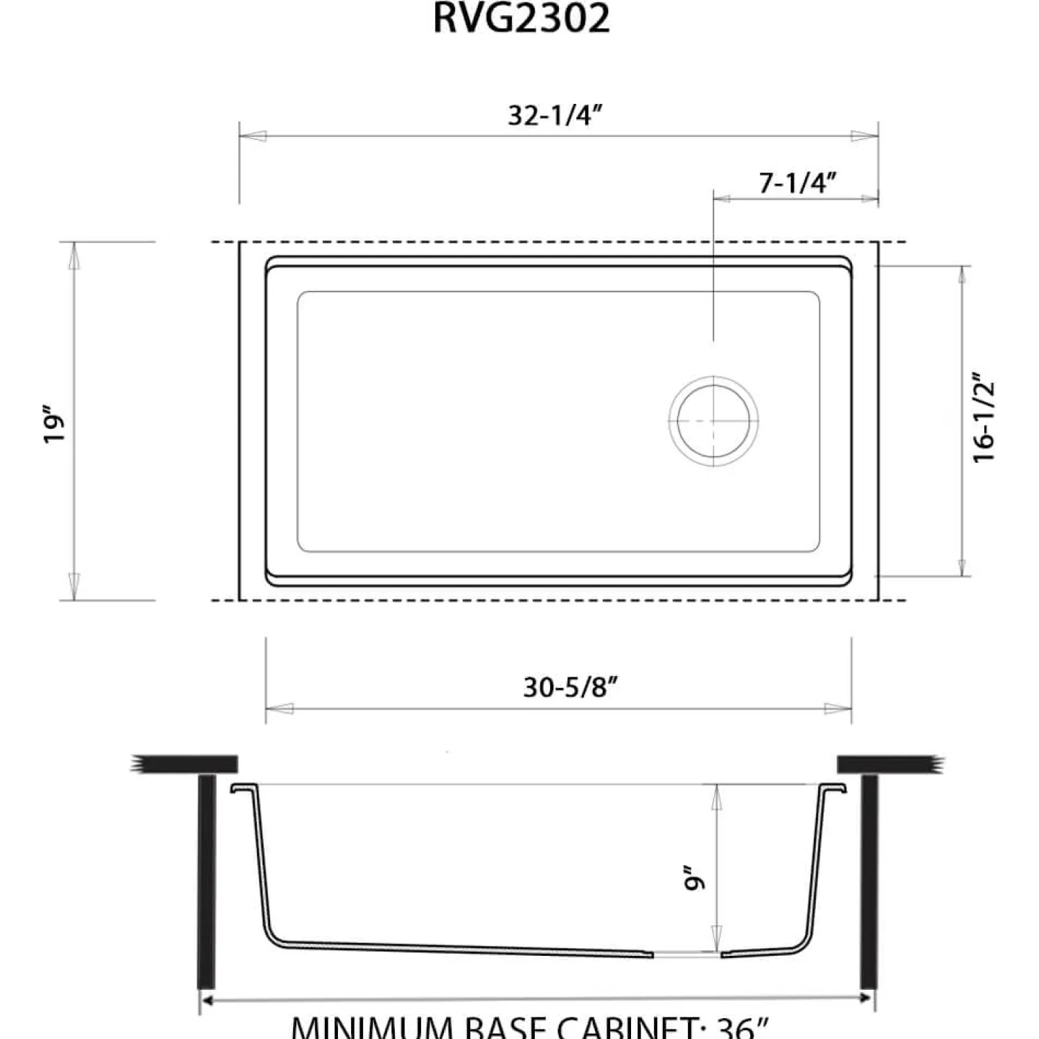 Online 33" Undermount Composite Workstation Sink in Black Undermount Sinks|Single Bowl Sinks