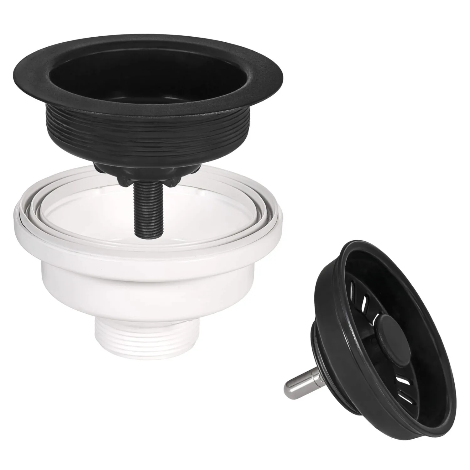 Online 33" Undermount Composite Workstation Sink in Black Undermount Sinks|Single Bowl Sinks