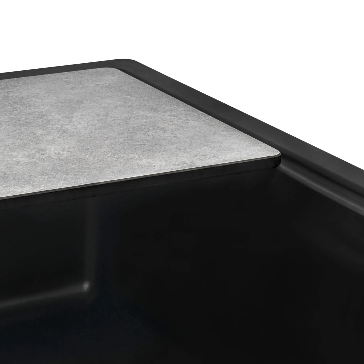 Online 33" Undermount Composite Workstation Sink in Black Undermount Sinks|Single Bowl Sinks