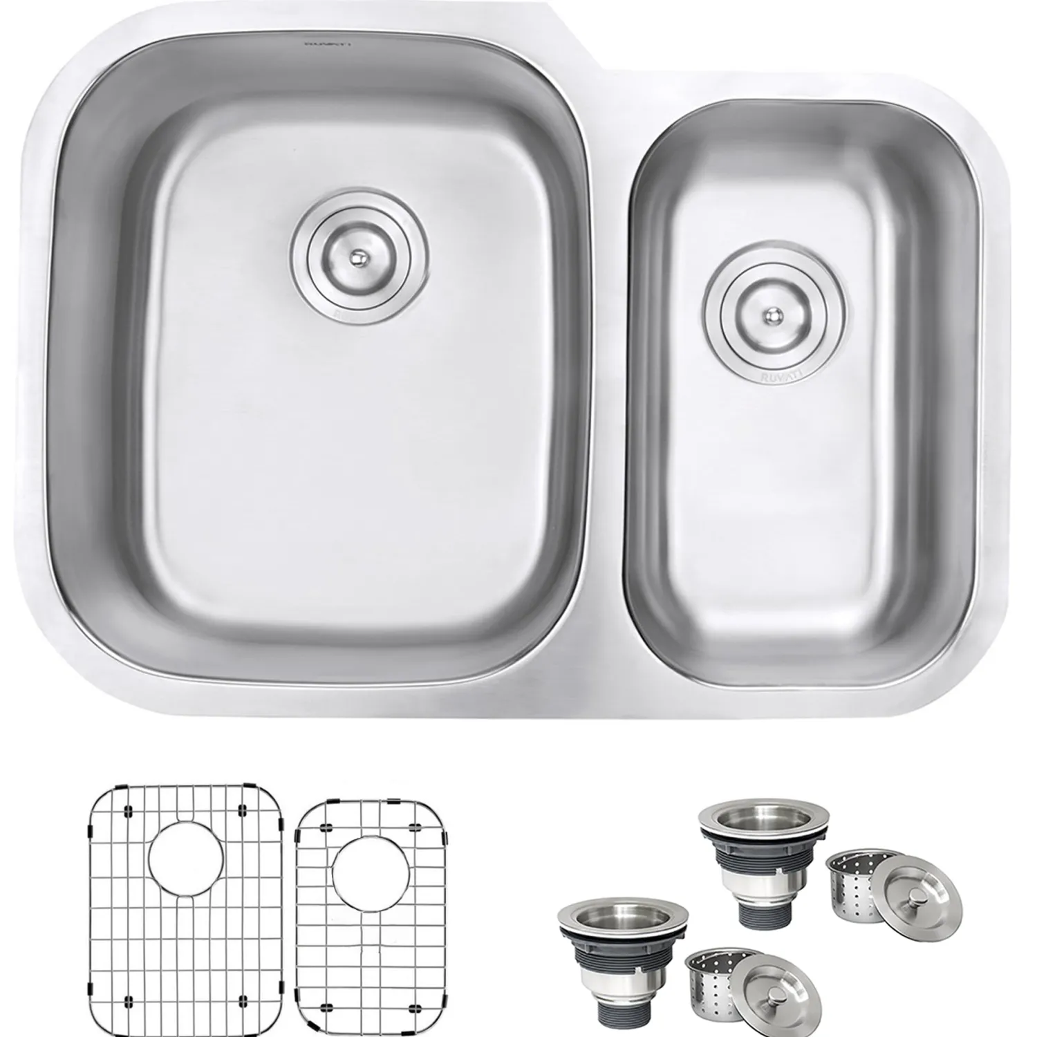 Discount 29" Undermount Double Bowl 16 Gauge Stainless Steel Kitchen Sink Stainless Steel Sinks|Double Bowl Sinks