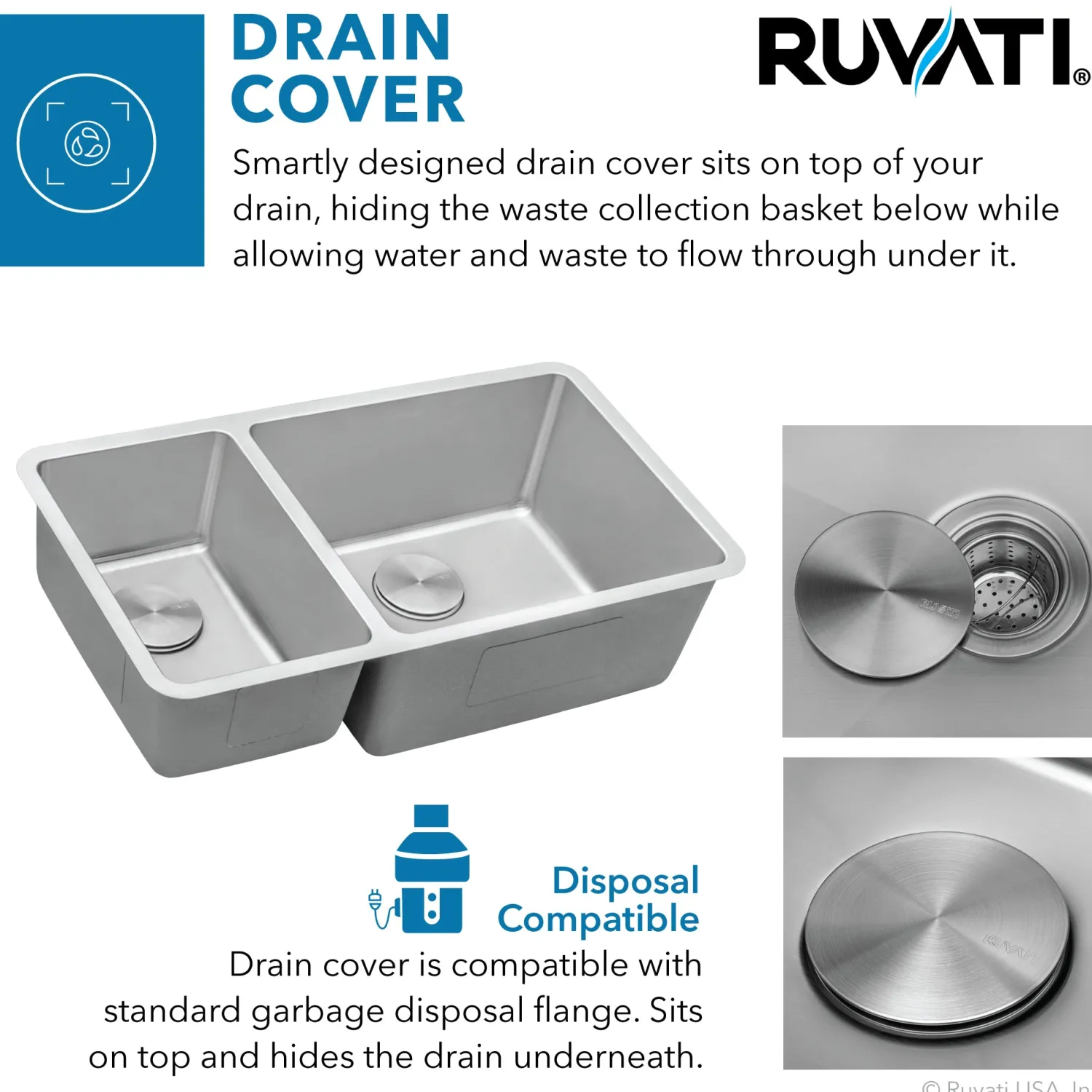 Hot 32" Undermount 30/70 Double Bowl 16 Gauge Stainless Steel Kitchen Sink Stainless Steel Sinks|Double Bowl Sinks