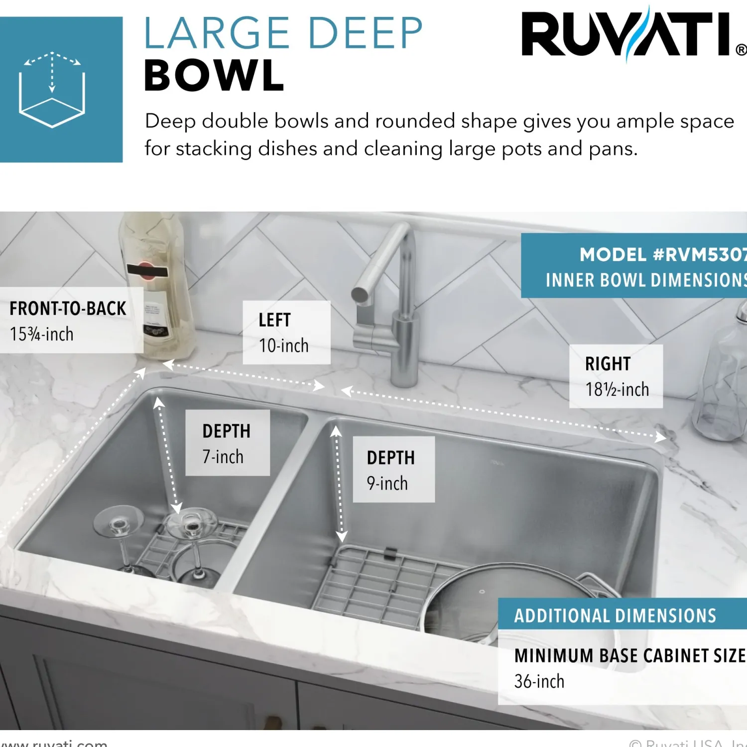 Hot 32" Undermount 30/70 Double Bowl 16 Gauge Stainless Steel Kitchen Sink Stainless Steel Sinks|Double Bowl Sinks