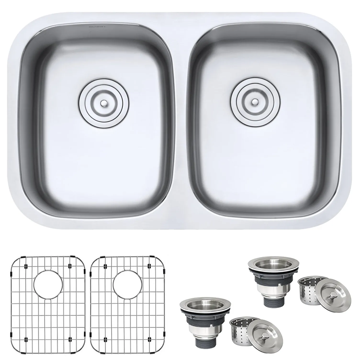 New 29" Undermount 50/50 Double Bowl 16 Gauge Stainless Steel Kitchen Sink Stainless Steel Sinks|Double Bowl Sinks