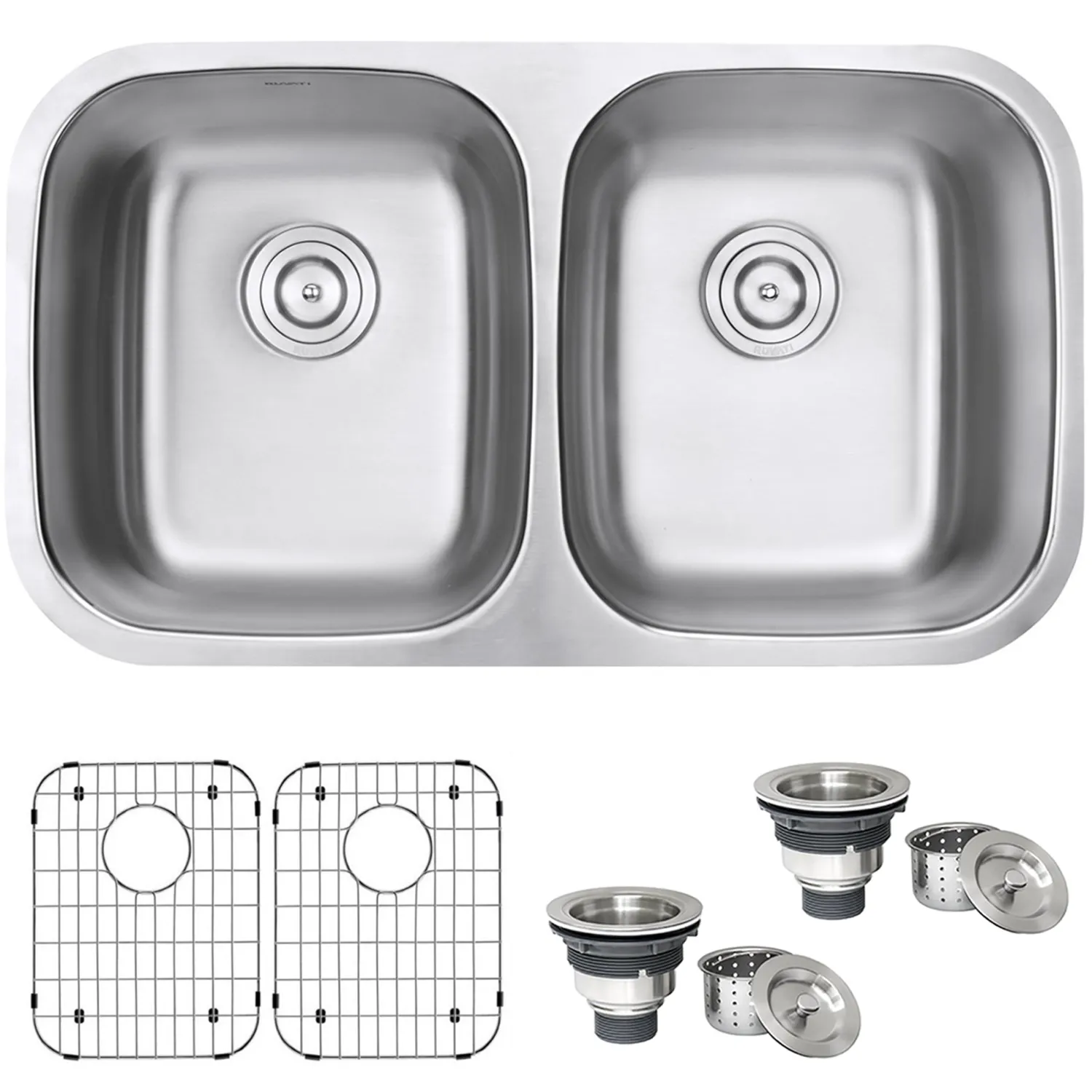 Sale 32" Undermount 50/50 Double Bowl 16 Gauge Stainless Steel Kitchen Sink Stainless Steel Sinks|Double Bowl Sinks