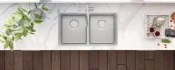 Best 31" Undermount 50/50 Double Bowl 16 Gauge Stainless Steel Kitchen Sink Stainless Steel Sinks|Double Bowl Sinks