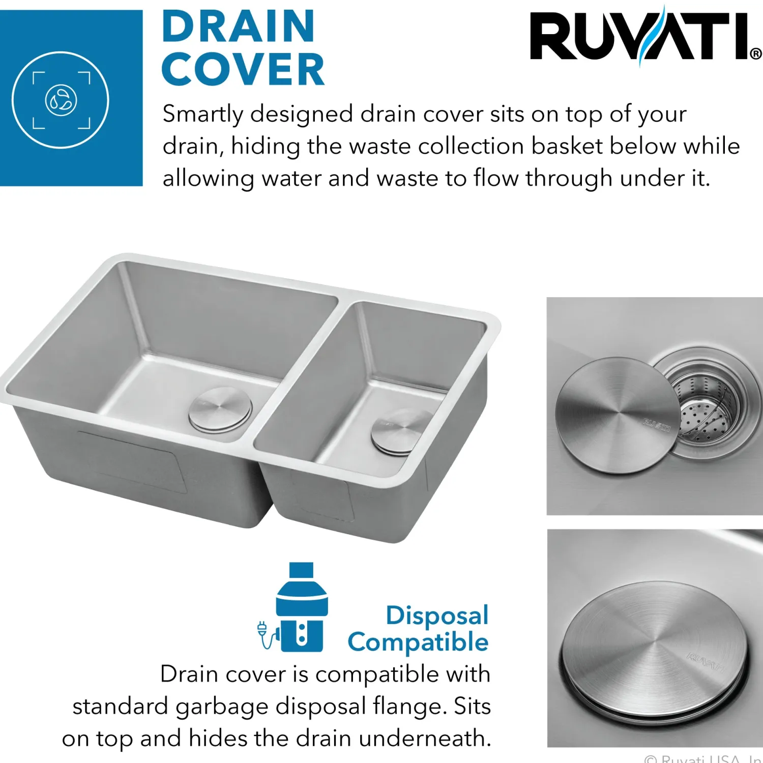Hot 32" Undermount 70/30 Double Bowl 16 Gauge Stainless Steel Kitchen Sink Stainless Steel Sinks|Double Bowl Sinks