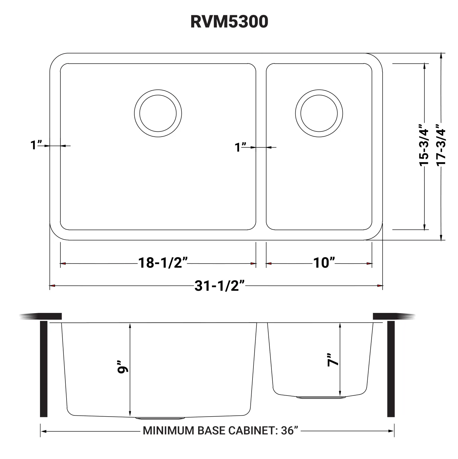 Hot 32" Undermount 70/30 Double Bowl 16 Gauge Stainless Steel Kitchen Sink Stainless Steel Sinks|Double Bowl Sinks