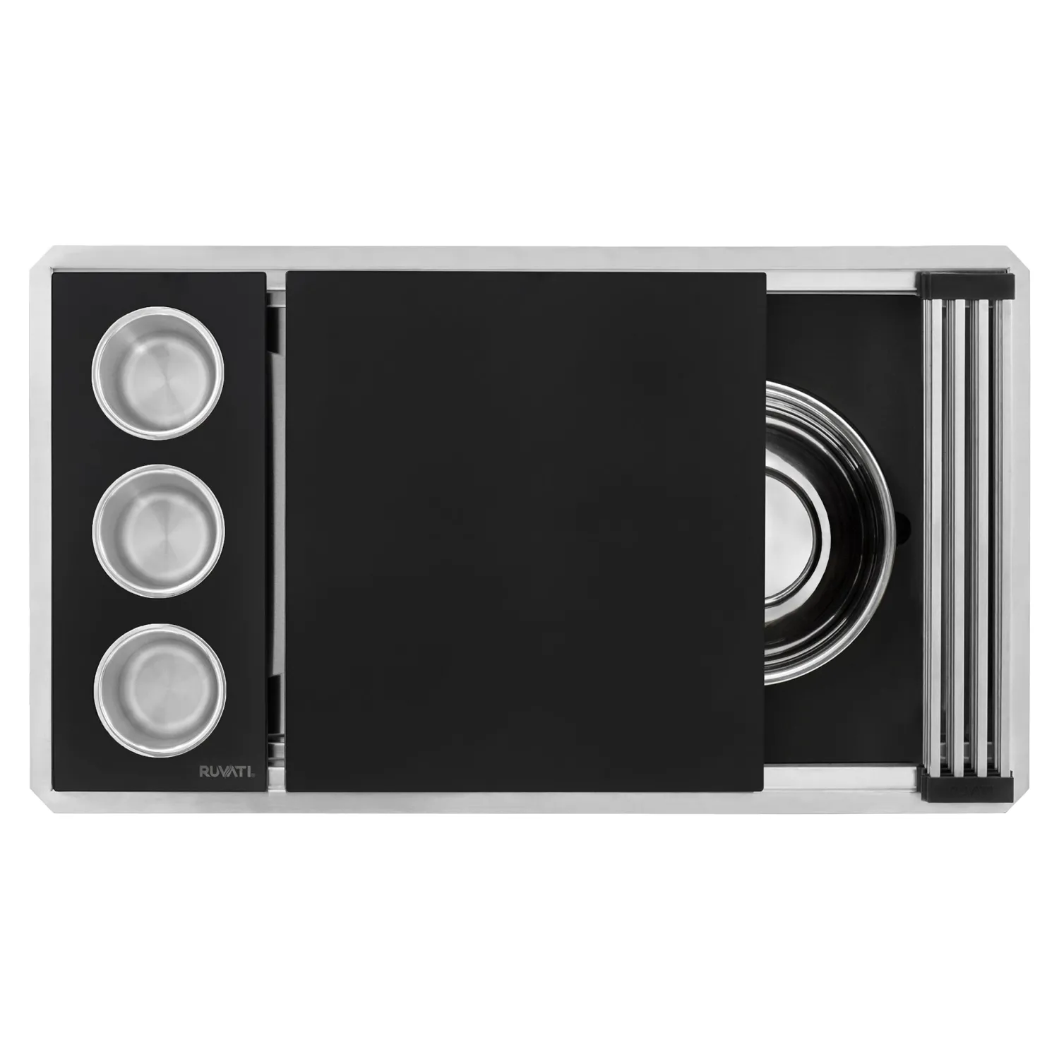 Clearance 33" Undermount Dual-Tier Workstation Kitchen Sink Workstation Sinks|Stainless Steel Sinks