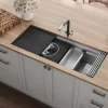 Online 45" Undermount Dual-Tier Workstation Kitchen Sink Workstation Sinks|Single Bowl Sinks