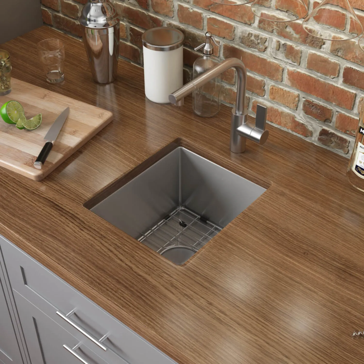 New 15" Undermount 16 Gauge Bar Prep Sink Bar / Prep Sinks