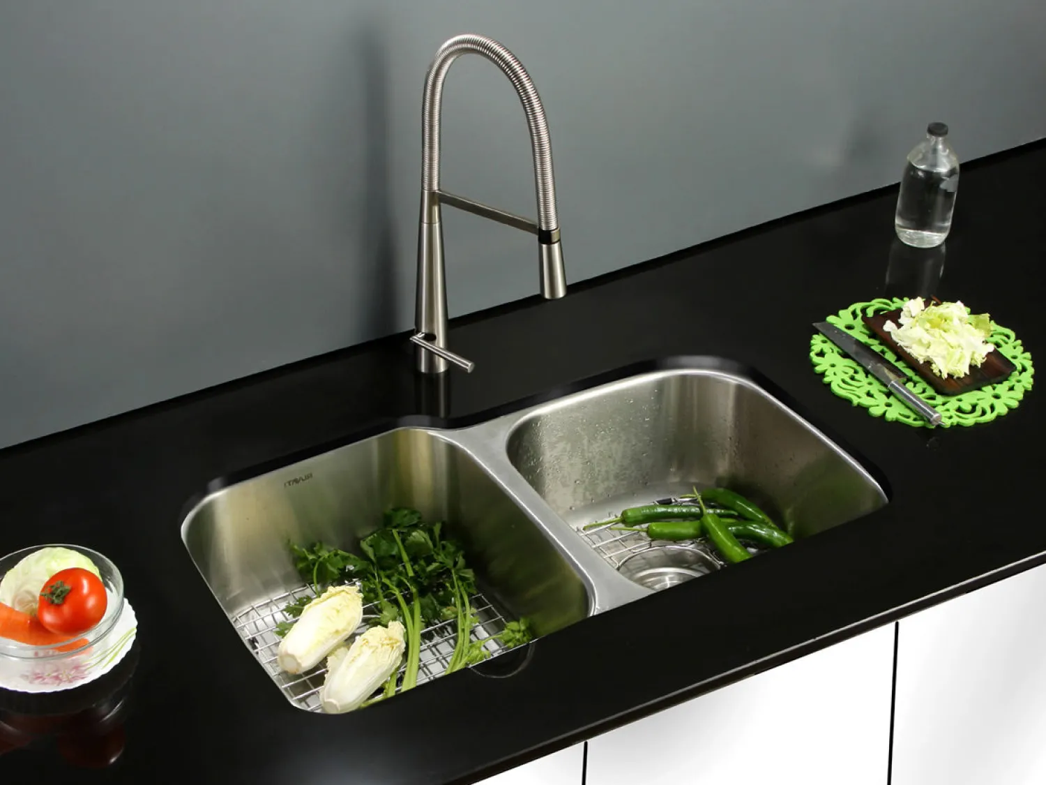 Best 32" Undermount 16 Gauge Double Bowl Stainless Steel Kitchen Sink Stainless Steel Sinks|Double Bowl Sinks