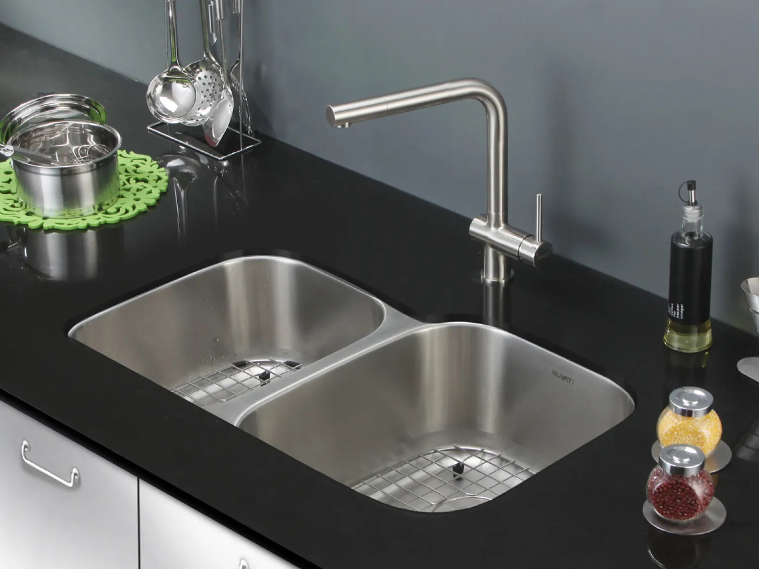 Best 32" Undermount 16 Gauge Double Bowl Stainless Steel Kitchen Sink Stainless Steel Sinks|Double Bowl Sinks