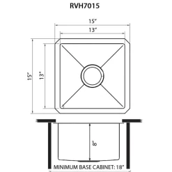 15" Undermount 16 Gauge Matte Gold Bar Prep Sink Gunmetal, Brass, & Gold|Bar / Prep Sinks