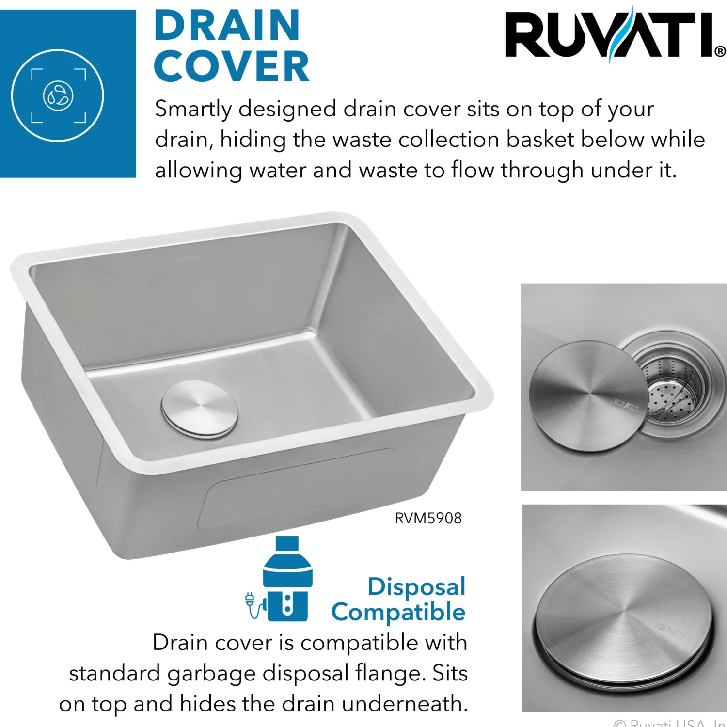 Sale 23" Undermount 16 Gauge Stainless Steel Kitchen Sink Stainless Steel Sinks|Single Bowl Sinks
