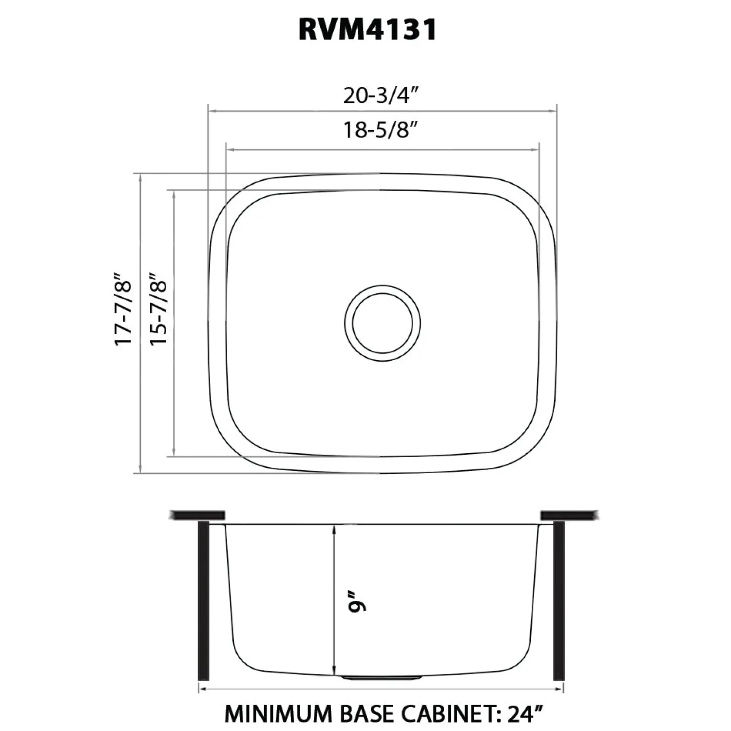 Sale 21" Undermount 16 Gauge Stainless Steel Single Bowl Kitchen Sink Stainless Steel Sinks|Sinks For Tight Spaces