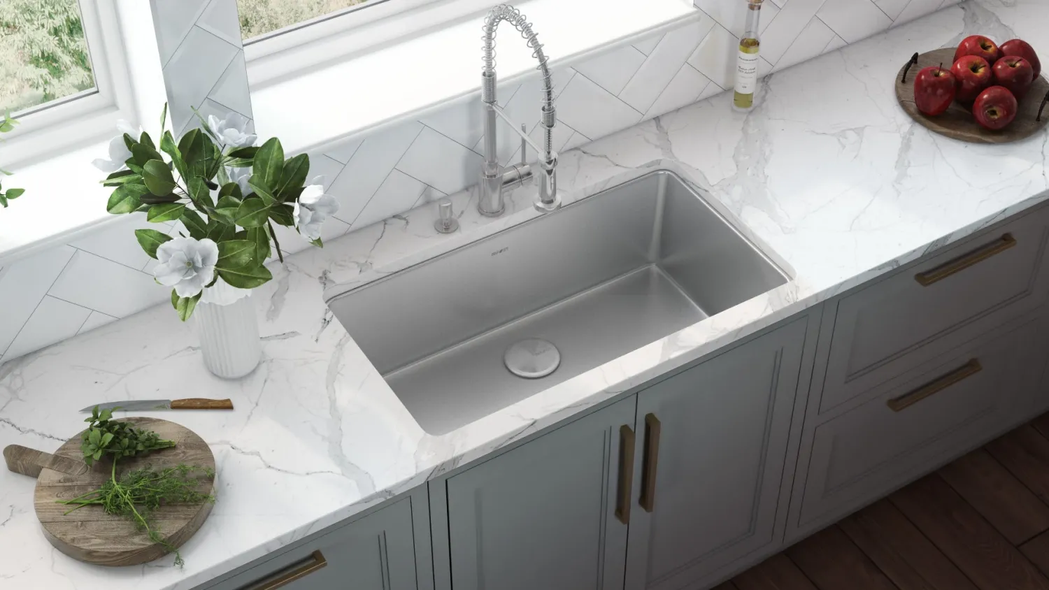 Best 31" Undermount 16 Gauge Stainless Steel Kitchen Sink Stainless Steel Sinks|Single Bowl Sinks