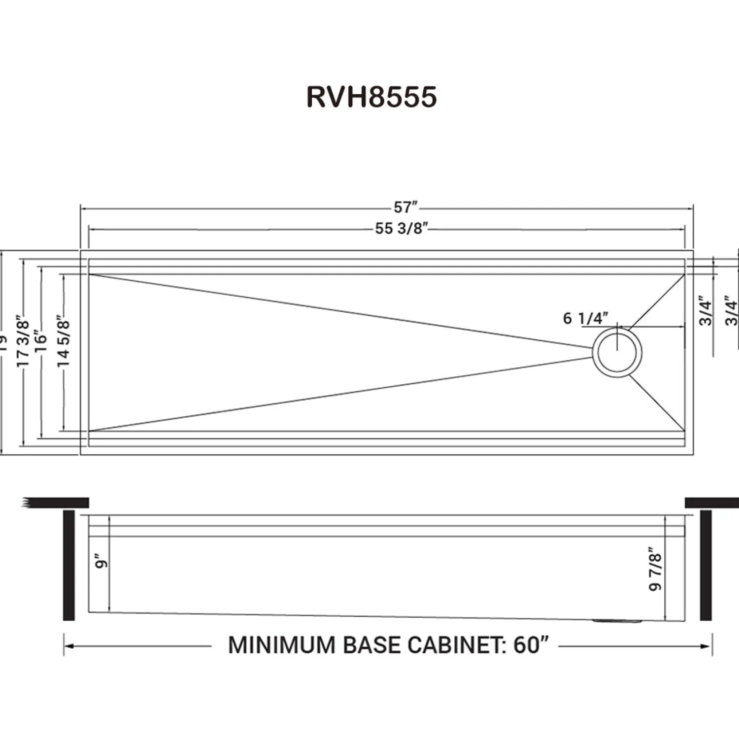 Best 57" Undermount 16 Gauge Stainless Steel Workstation Sink Undermount Sinks|Single Bowl Sinks