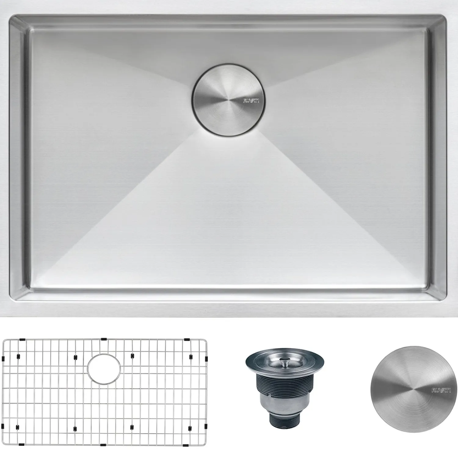 New 28" Undermount 16 Gauge Tight Radius Stainless Steel Single Bowl Kitchen Sink Stainless Steel Sinks|Single Bowl Sinks