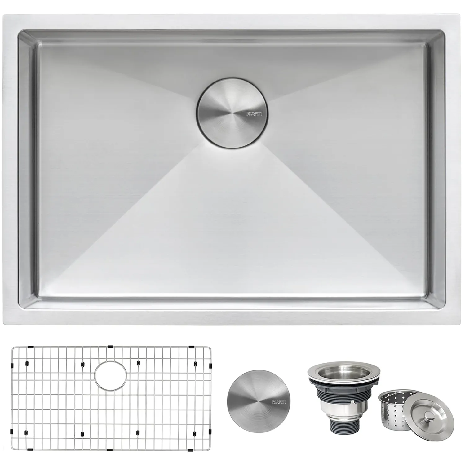 New 28" Undermount 16 Gauge Tight Radius Stainless Steel Single Bowl Kitchen Sink Stainless Steel Sinks|Single Bowl Sinks