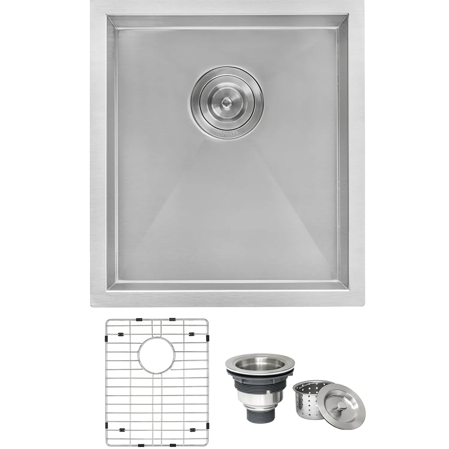 Discount 16" Undermount 16 Gauge Zero Radius Stainless Steel Single Bowl Bar Prep Sink Bar / Prep Sinks
