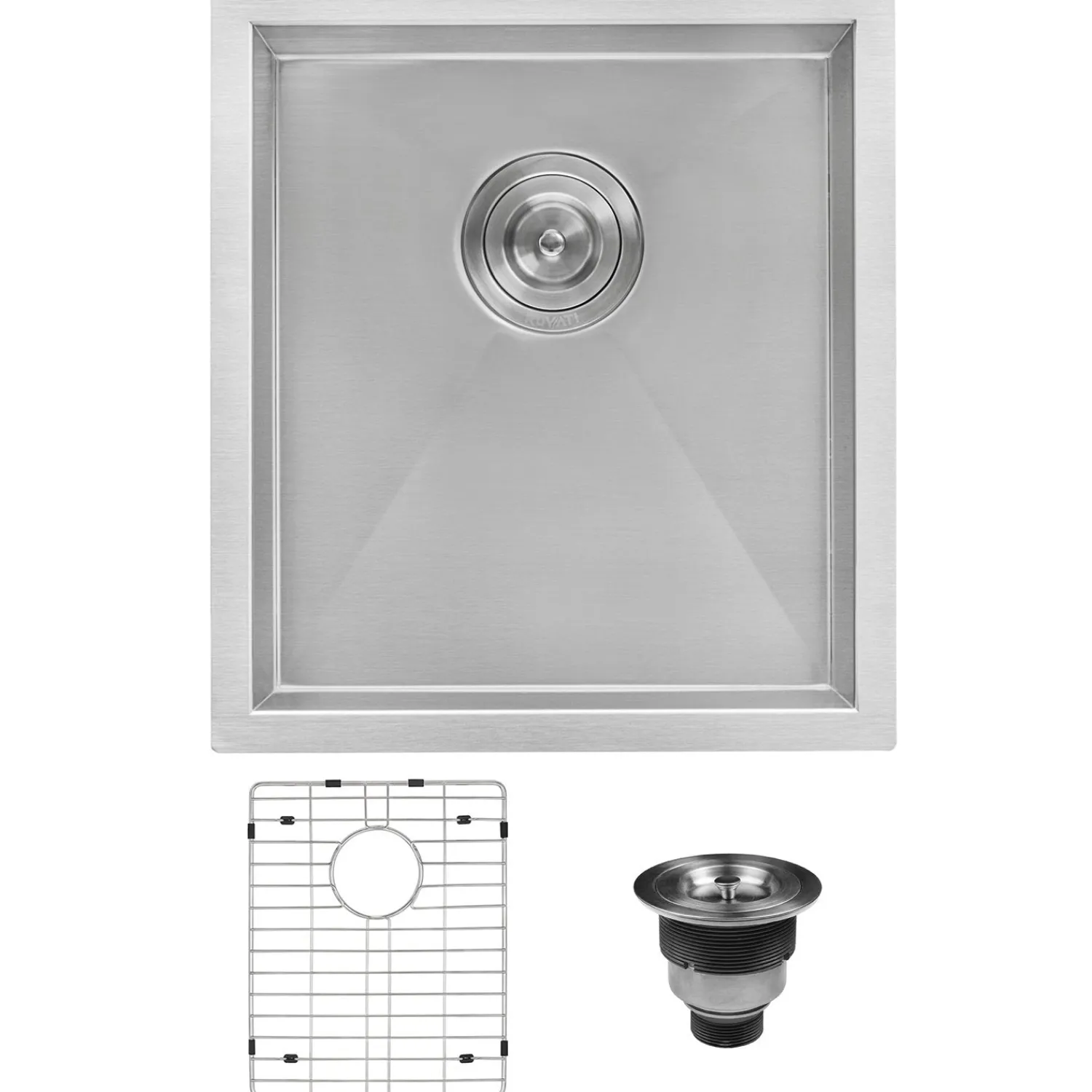 Discount 16" Undermount 16 Gauge Zero Radius Stainless Steel Single Bowl Bar Prep Sink Bar / Prep Sinks