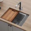 New 24" Undermount Stainless Workstation Kitchen Sink Workstation Sinks|Single Bowl Sinks