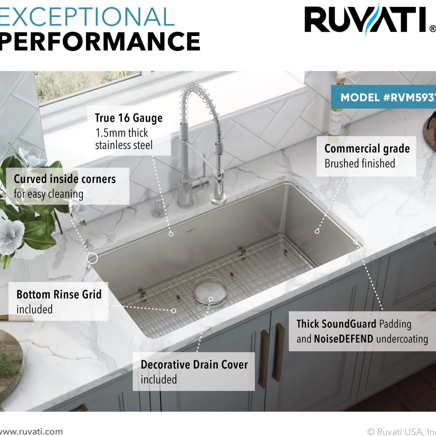 New 27" Undermount Stainless Steel Kitchen Sink Stainless Steel Sinks|Single Bowl Sinks
