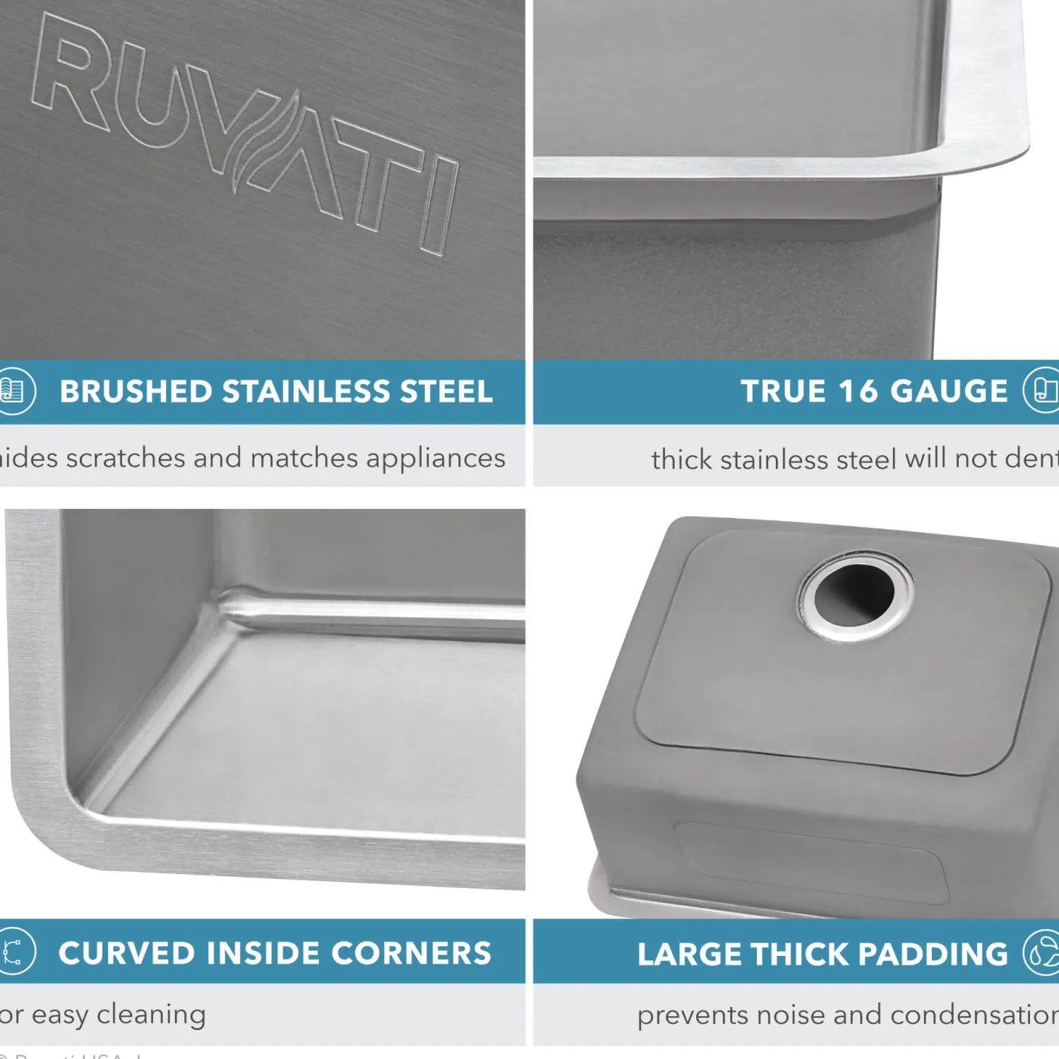 New 27" Undermount Stainless Steel Kitchen Sink Stainless Steel Sinks|Single Bowl Sinks