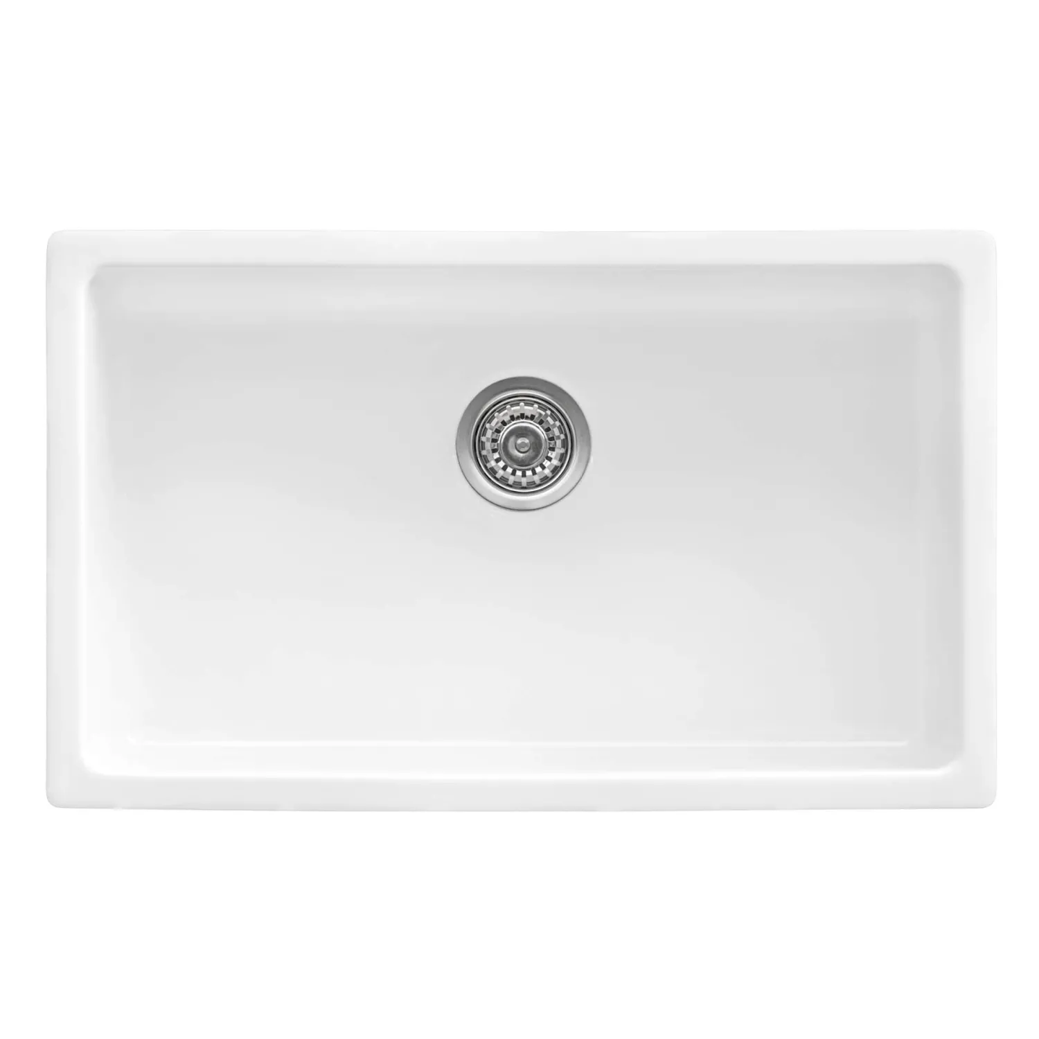 Hot 27" White Fireclay Kitchen Sink | Made in Italy Drop-In / Top Mount Sinks|Undermount Sinks