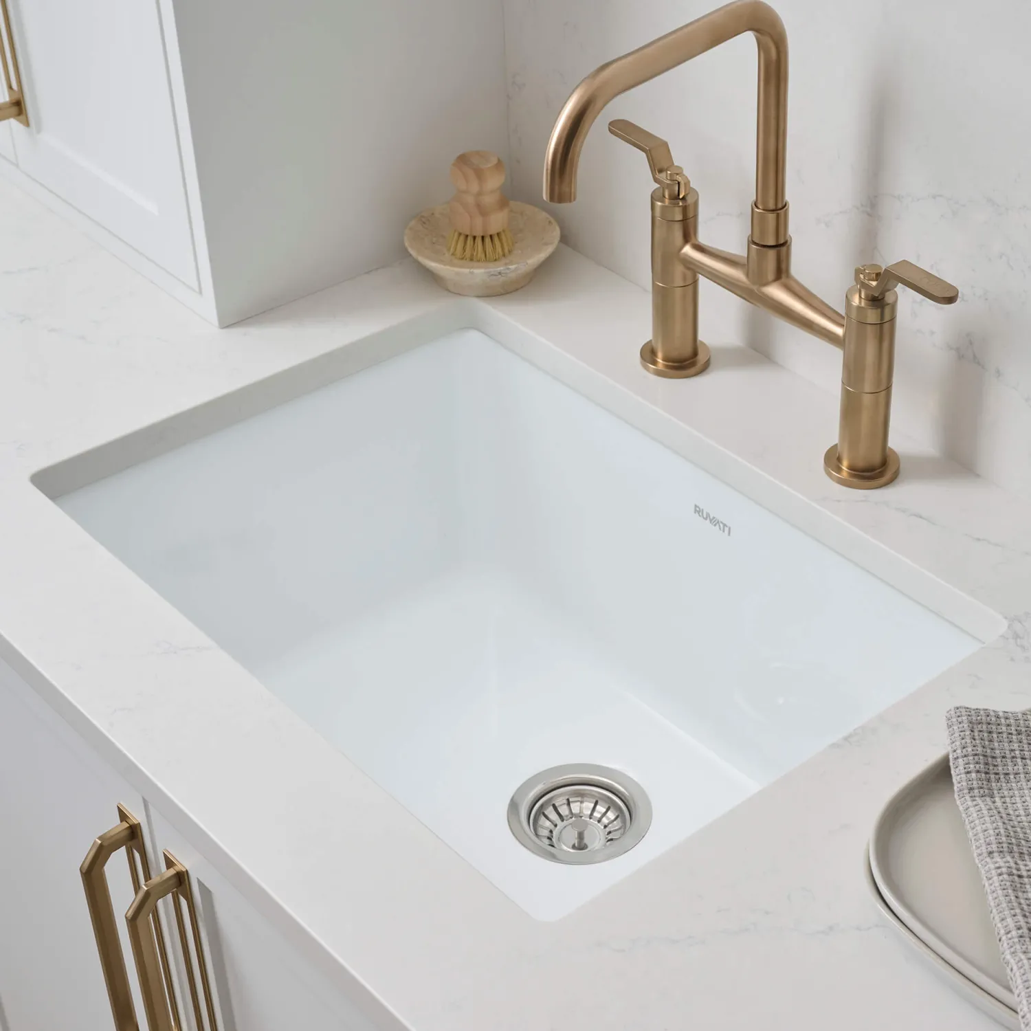 Hot 27" White Fireclay Kitchen Sink | Made in Italy Drop-In / Top Mount Sinks|Undermount Sinks