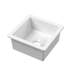 Best 18" White Fireclay Kitchen Prep Sink | Made in Italy Undermount Sinks