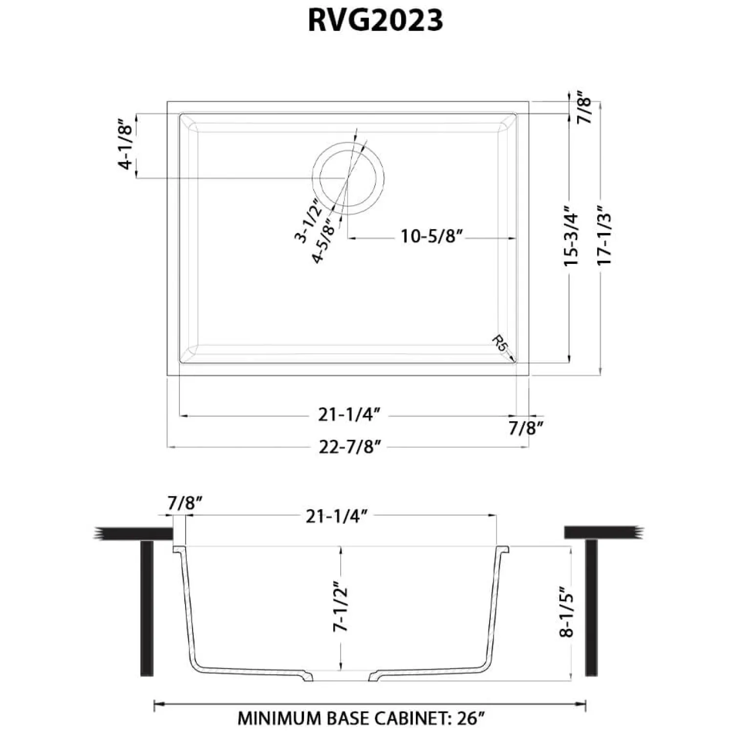 Outlet 23" White Granite Composite Undermount Single Bowl Kitchen Sink Single Bowl Sinks|Composite & Quartz Sinks