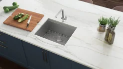 Discount 23" Workstation Ledge Undermount 16 Gauge Stainless Steel Single Bowl Bar Prep Kitchen Sink Workstation Sinks|Stainless Steel Sinks