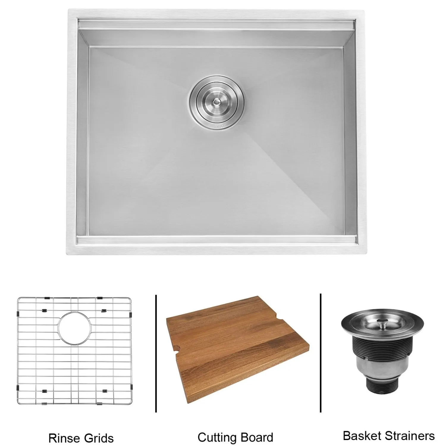 Discount 23" Workstation Ledge Undermount 16 Gauge Stainless Steel Single Bowl Bar Prep Kitchen Sink Workstation Sinks|Stainless Steel Sinks