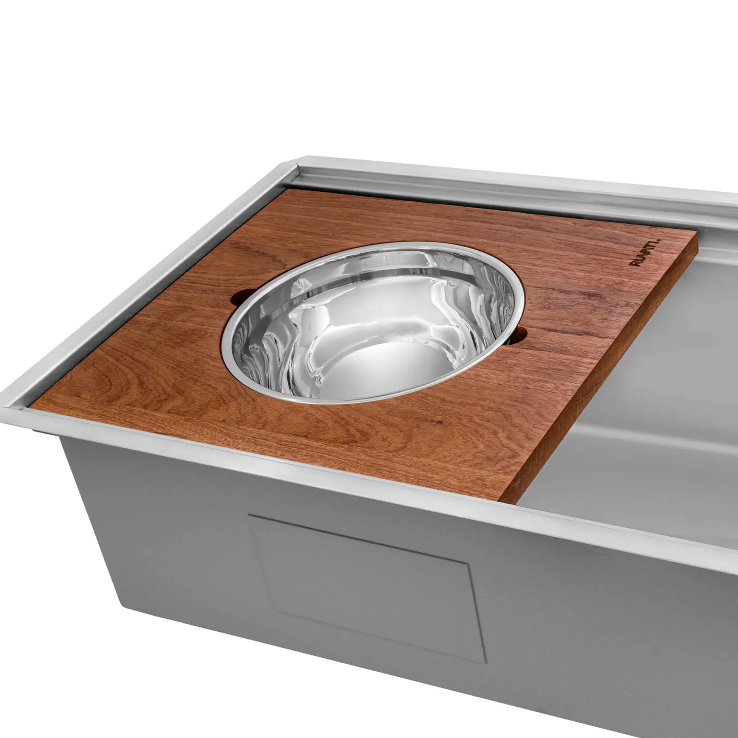 45" Workstation Two-Tiered Double Ledge Undermount 16 Gauge Stainless Steel Kitchen Sink Workstation Sinks