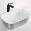 Outlet 20" x 16" Bathroom Vessel Sink | White with Silver Above Counter / Vessel Sinks