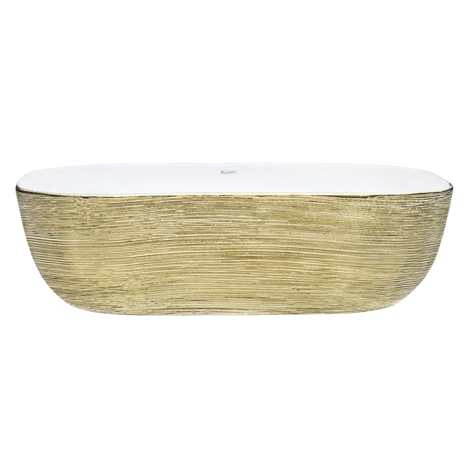 Hot 20" x 16" Bathroom Vessel Sink | White with Gold Above Counter / Vessel Sinks