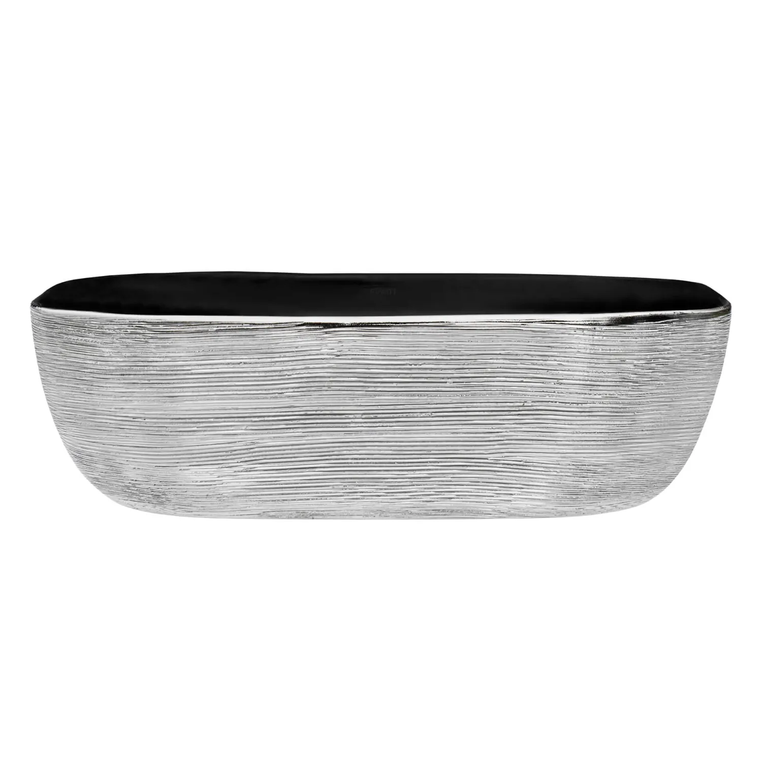 Best 20" x 16" Bathroom Vessel Sink | Black with Silver Exterior Above Counter / Vessel Sinks
