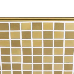 Sale 15" x 15" Bathroom Vessel Sink with Gold Pattern Exterior in White Above Counter / Vessel Sinks
