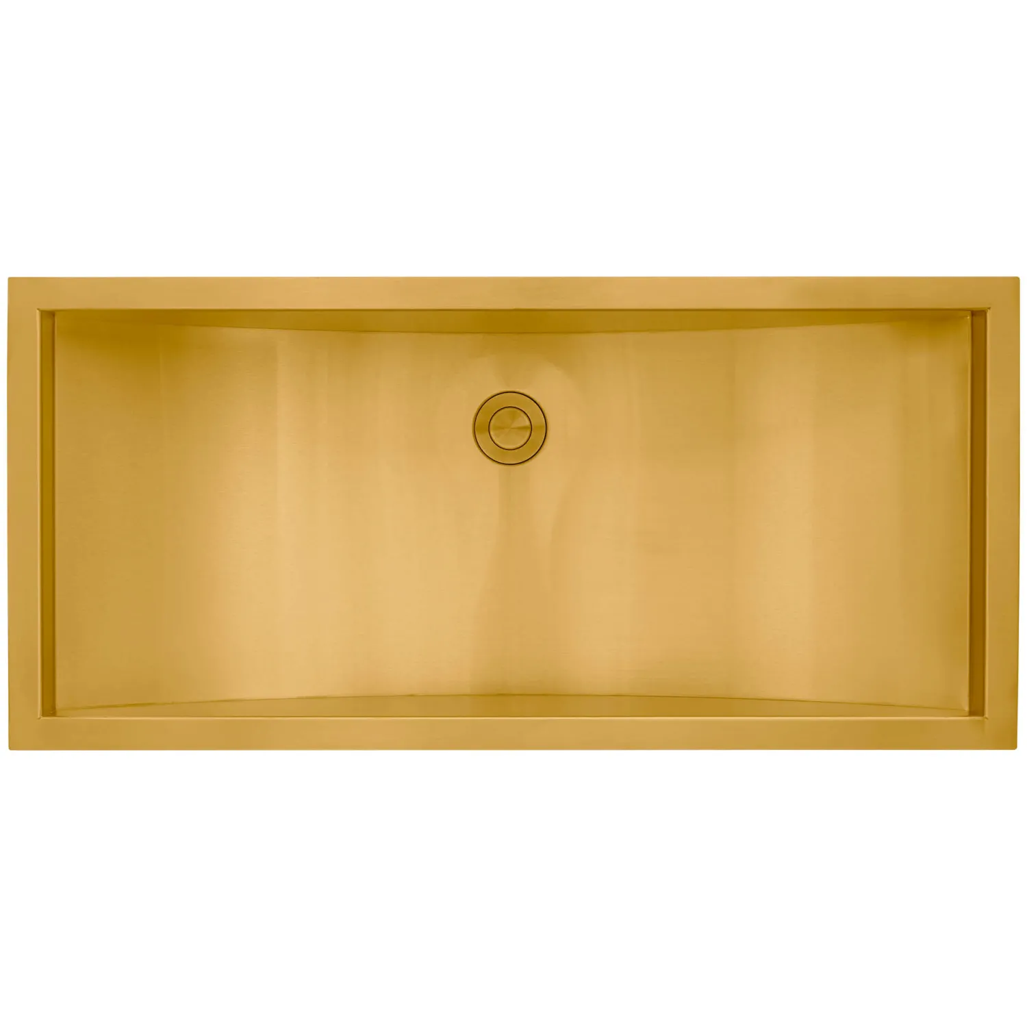 Hot 34 x 14" Brushed Golden Brass Undermount Rectangular Bathroom Sink Undermount|Gunmetal, Brass, & Gold