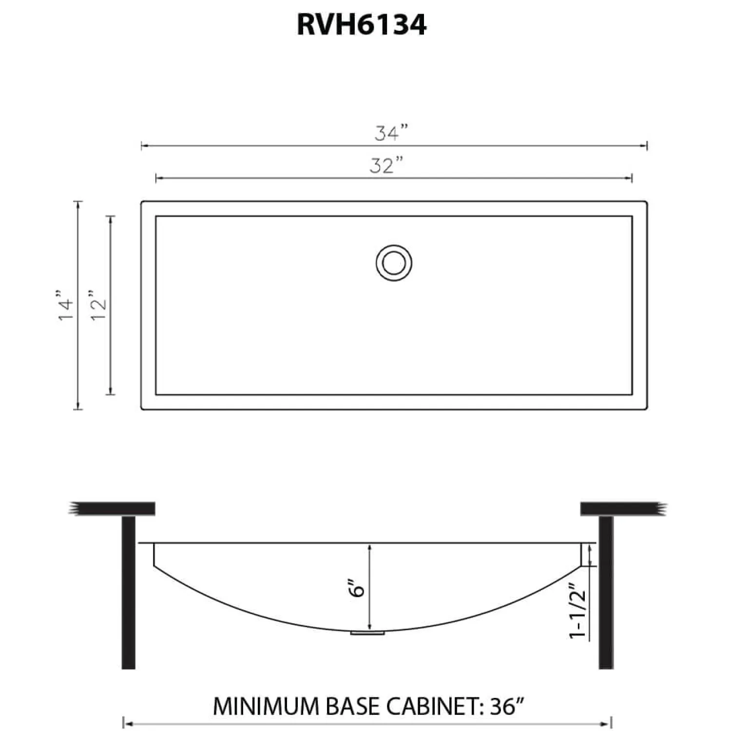 Hot 34 x 14" Brushed Golden Brass Undermount Rectangular Bathroom Sink Undermount|Gunmetal, Brass, & Gold