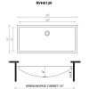 Online 30 x 14" Brushed Gold Stainless Steel Undermount Rectangular Bathroom Sink Undermount|Gunmetal, Brass, & Gold