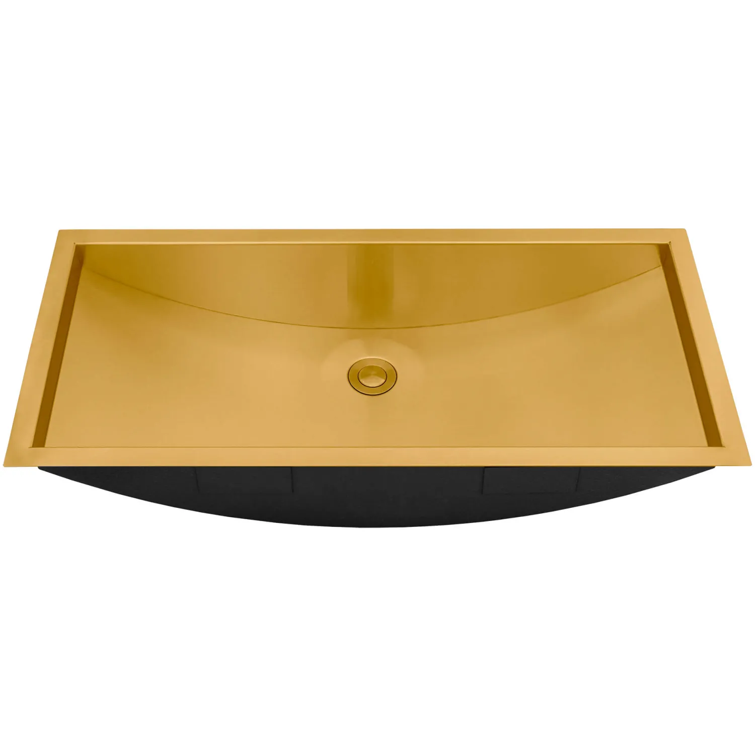 Online 30 x 14" Brushed Gold Stainless Steel Undermount Rectangular Bathroom Sink Undermount|Gunmetal, Brass, & Gold