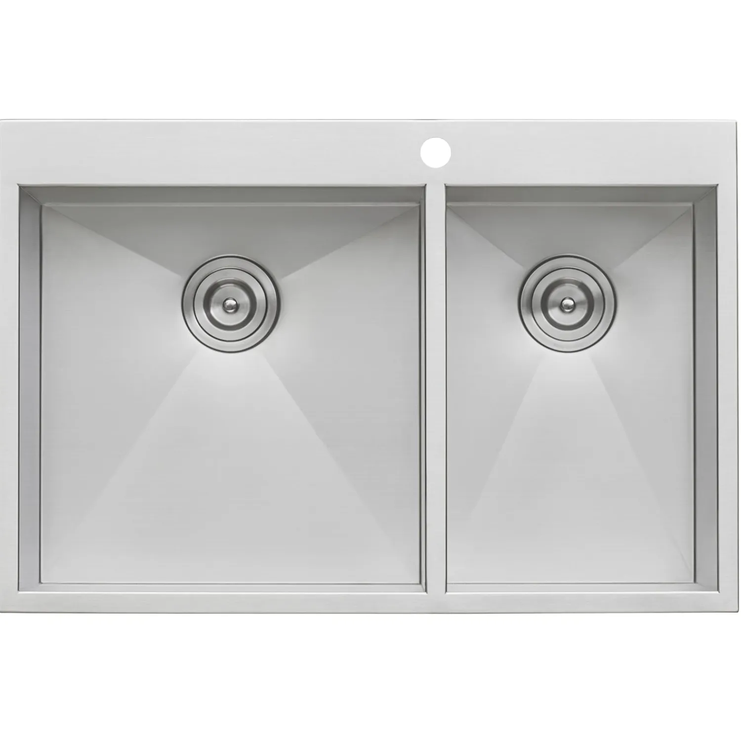 Hot 33 x 22" Drop-in 60/40 Double Bowl 16 Gauge Zero Radius Topmount Stainless Steel Kitchen Sink Drop-In / Top Mount Sinks|Stainless Steel Sinks